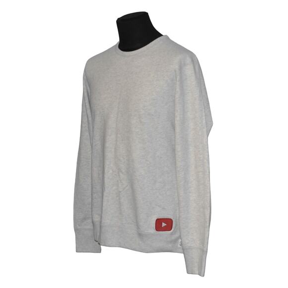 B0 NWT REIGNING CHAMP Athletic Wear Heather Ash Crewneck Pullover Sweater Size L - Picture 2 of 7